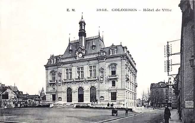 Colombes l'hôtel de ville et la rue de l'orme