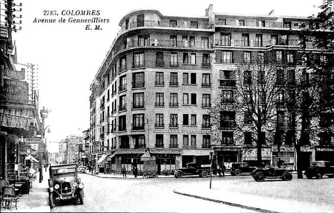 Colombes av agent Sarre,ancienne av de Gennevilliers place de la gare