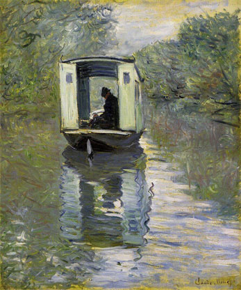 Colombes Claude Monet  Le bateau atelier 