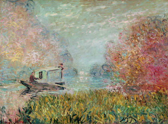 Colombes Claude Monet Le Bateau-atelier sur la Seine