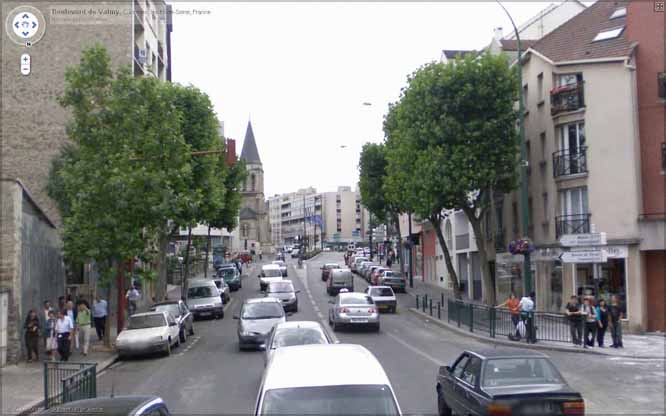 Colombes bd Valmy rue Thomas d'Orléans vue actuelle