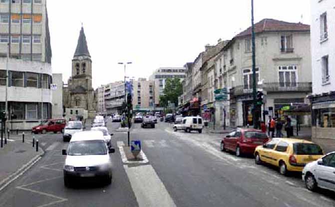 Colombes rue de Verdun rue du moutier église