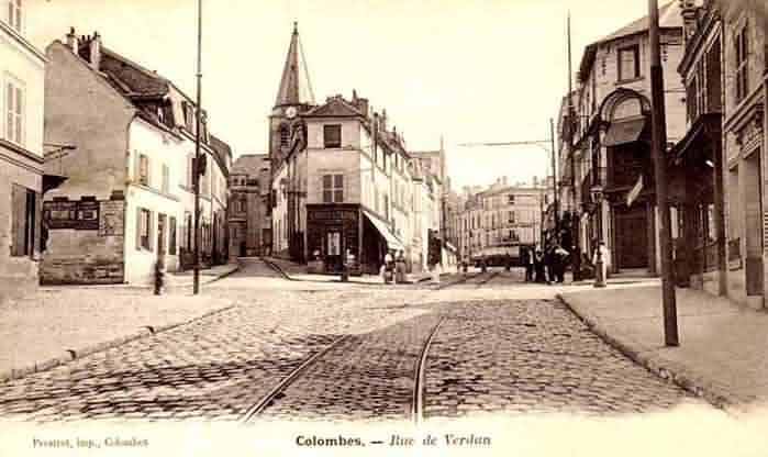 Colombes rue de Verdun rue du moutier église