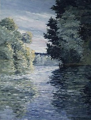 Colombes Caillebotte  Le petit bras de la Seine près d'Argenteuil