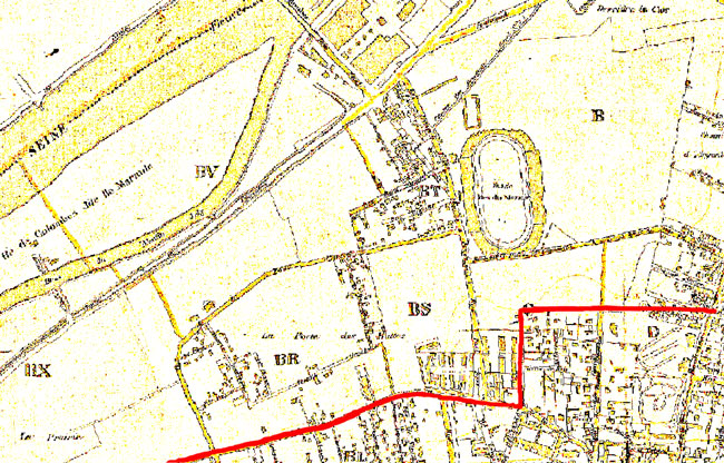 Plan 1934 du Quartier Europe du bas