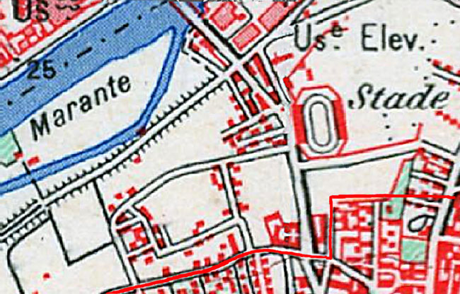 Plan 1950 du Quartier Europe du bas