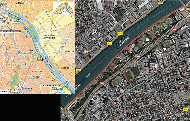 Colombes Parc Lagravère promenade bleue