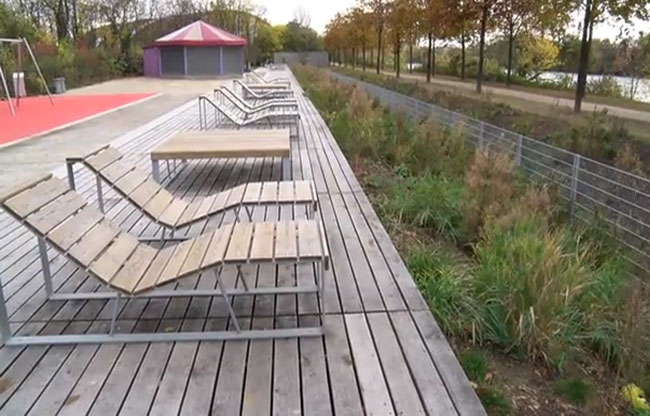 Colombes Parc Lagravère promenade bleue