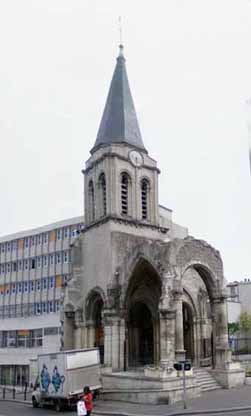 Colombes  église entrée