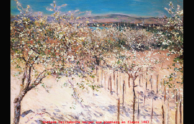 Caillebotte 'Vergers aux pommiers en fleurs' Colombes 1883