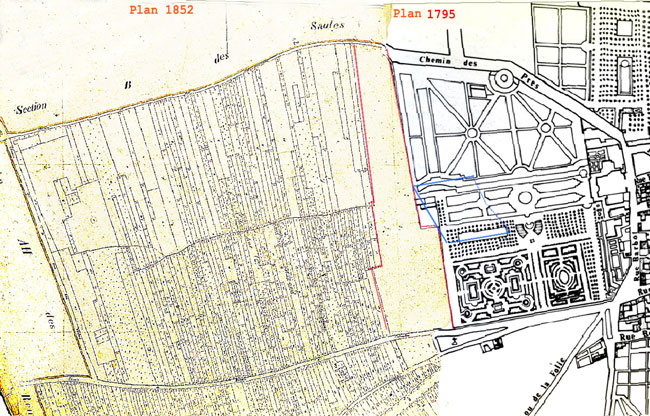 Plans du Quartier Europe du haut 1852 1795.