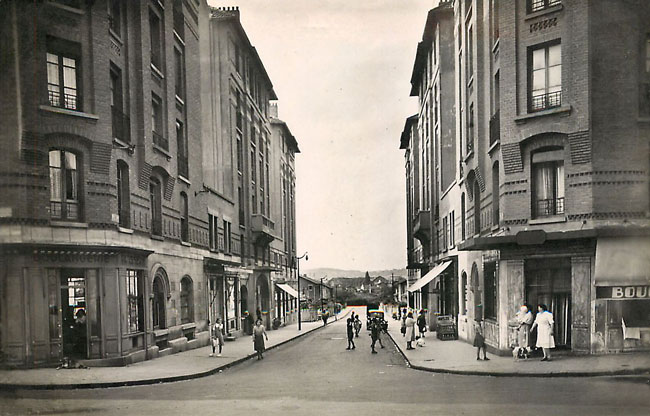 Colombes La rue de Strasbourg 1945