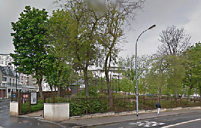 Colombes Entrée du square Louis FERMÉ actuelle