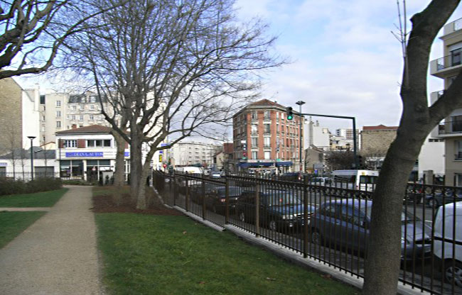 Colombes  square Louis FERMÉ coté Edgar Quinet actuel