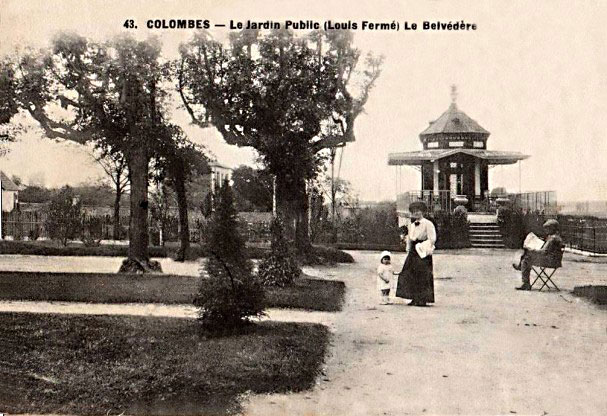 Colombes le kiosque du square Louis FERMÉ .