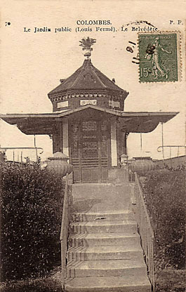Colombes le kiosque du square Louis FERMÉ 