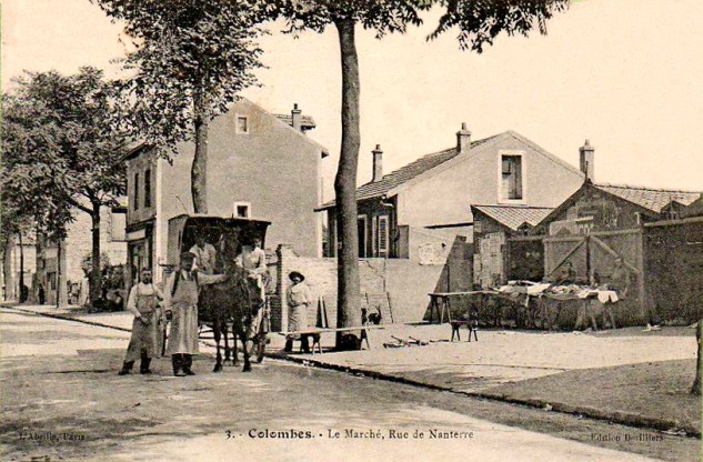 Petit-Colombes rue de Nanterre et le marché