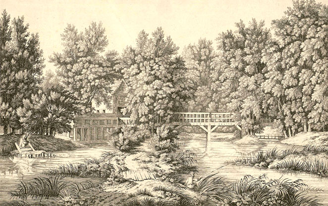 Colombes Moulin Joly par Daubigny 