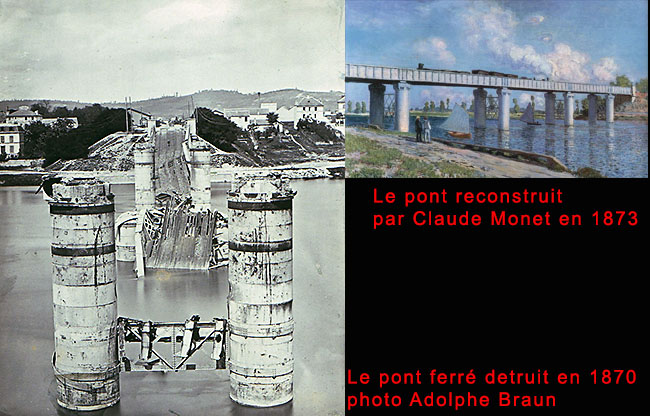 Le pont ferré d’Argenteuil détruit