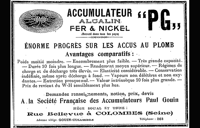 accumulateur Paul Gouin 1912.