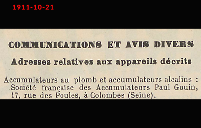 accus Paul Gouin rue des poules .