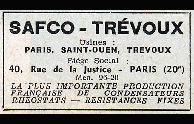 pub safco-trévoux 1951.