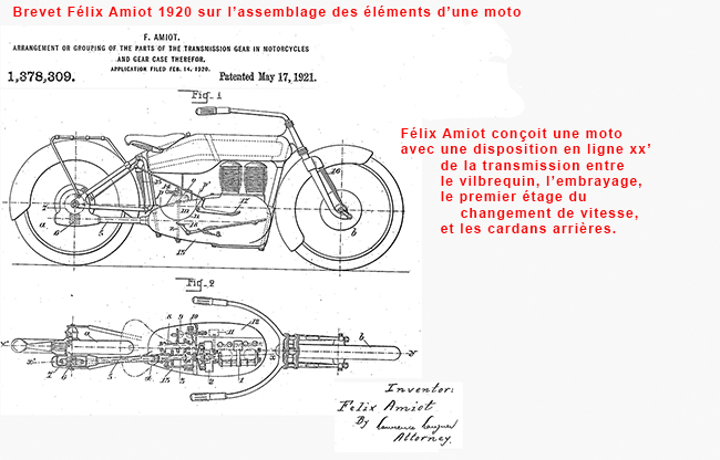 Brevet Amiot sur une moto