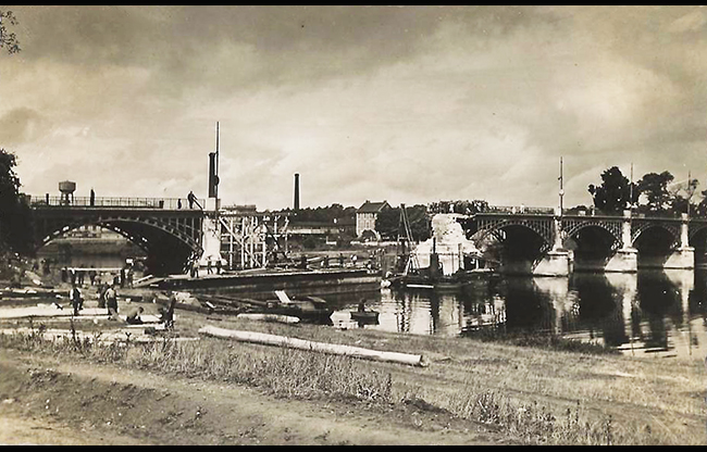 Le pont de Bezons 1949 démoli