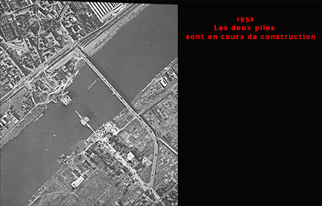 Le pont de Bezons 1952 en construction