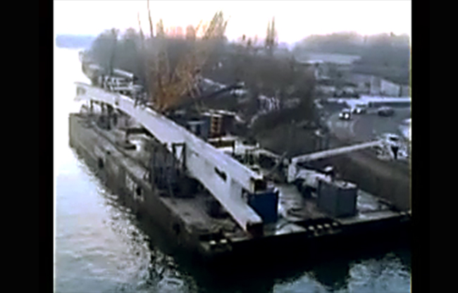 Le pont de Bezons arrivé des arches