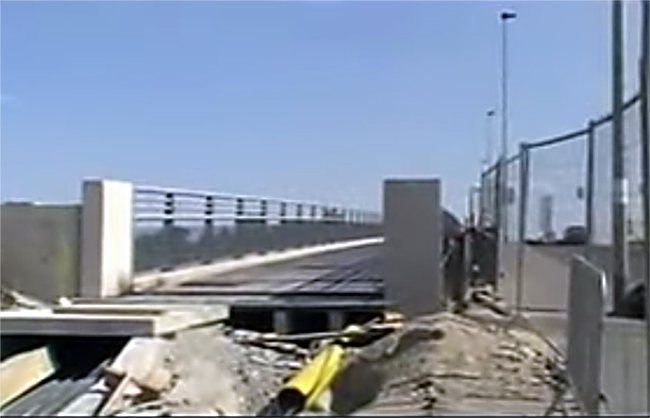 Le pont de Bezons pose de la passerelle