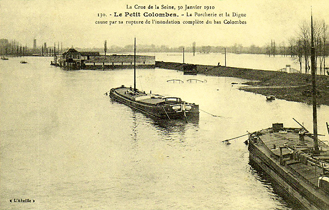 Colombes la porcherie dans l'eau