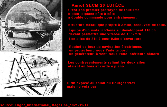 Avion SECM 20 Amiot 1921