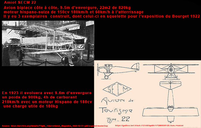 Avion SECM 22 Amiot 1922