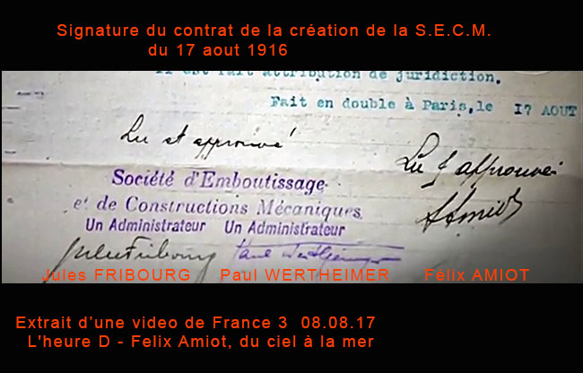 Félix Amiot création de la SECM 1916