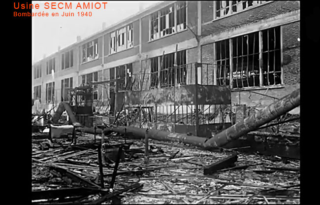 Usine SECM Amiot bombardée Colombes
