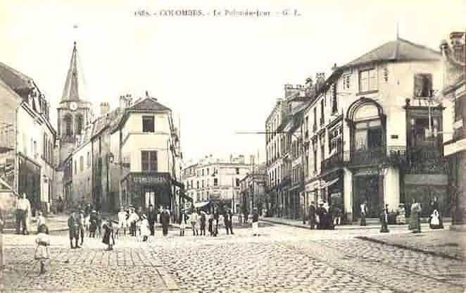 Colombes rue de Verdun rue du moutier église