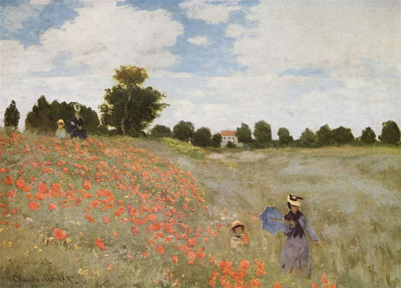 Colombes Claude Monet - Les Coquelicots