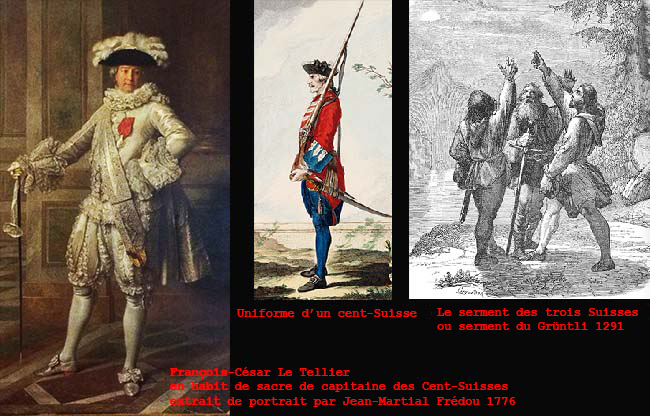 Le Marquis de Courtanvaux et les Cent-suisses. 
