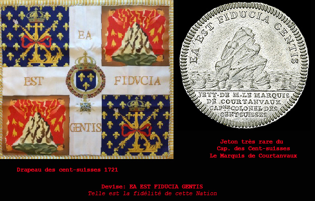Le Marquis de Courtanvaux la devise des Cent-suisses. 