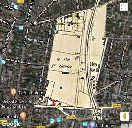 Quartier Saint Hilaire en 1875 