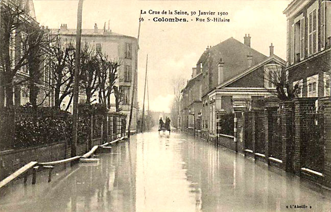Colombes 29 rue Saint Hilaire inondée.