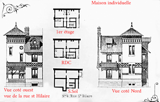 Colombes plan du 4 rue Saint Hilaire