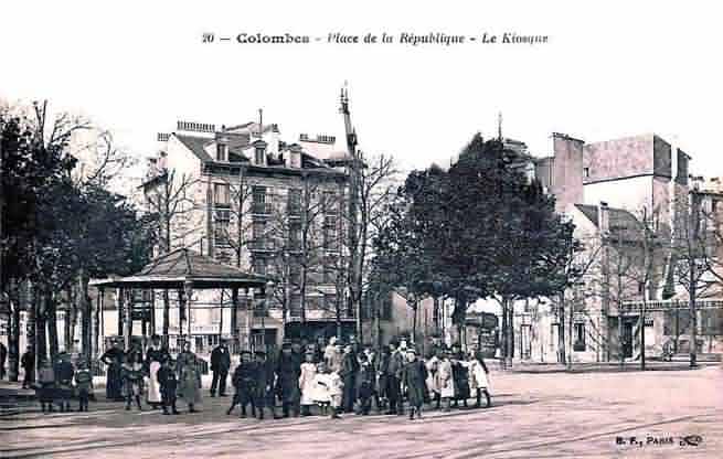 Colombes place de la république, le kiosque