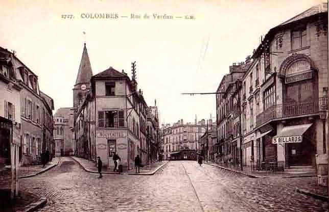 Colombes rue de Verdun rue du moutier église