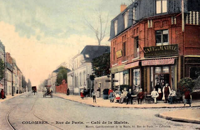 Colombes rue de Paris,Café de la mairie