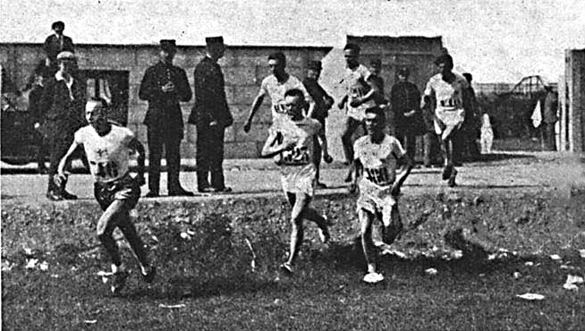 Colombes 1924 10km Cross-country sortie du stade