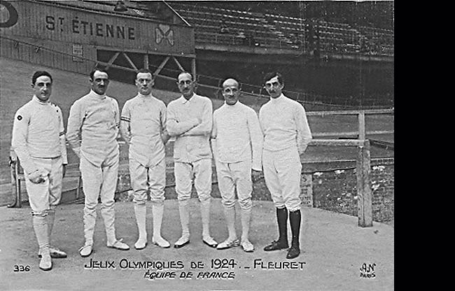 jeux 1924 :  équipe de France de fleuret.