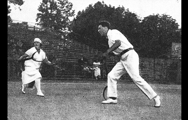 Colombes jeux 1924 :  tennis double mixte