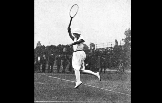 Colombes jeux 1924 :tennis Julie VLASTO.